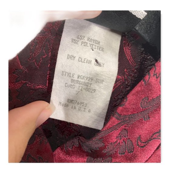 Vintage 90s Knapp Studio Cheongsam Satin Full Length Dress Medium - Picture 12 of 12